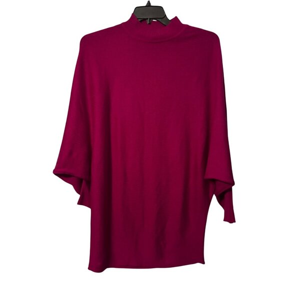 Magenta Mock Neck Batwing Sleeve Knit Dress By Before You Size S 100% Acrylic dr - Picture 5 of 12